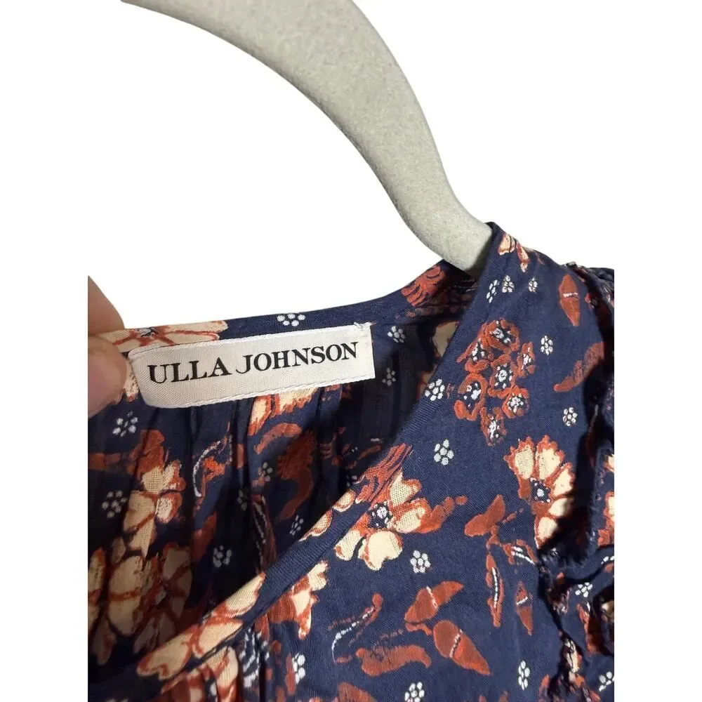 Ulla Johnson Arbor Ruffled Top in Midnight Print Women’s Sz. 6